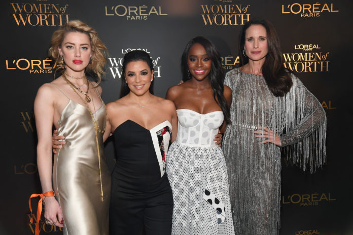 L’Oréal Paris Women of Worth celebration-The Pierre Hotelty- L’Oréal Paris leading ladies- Eva Longoria, Julianne Moore, Amber Heard, Andie MacDowell, Aja Naomi King-Arianna Huffington, Dr. Oz, Iskra Lawrence, Carol Massar-Kennedy Montgomery-new york gossip gal