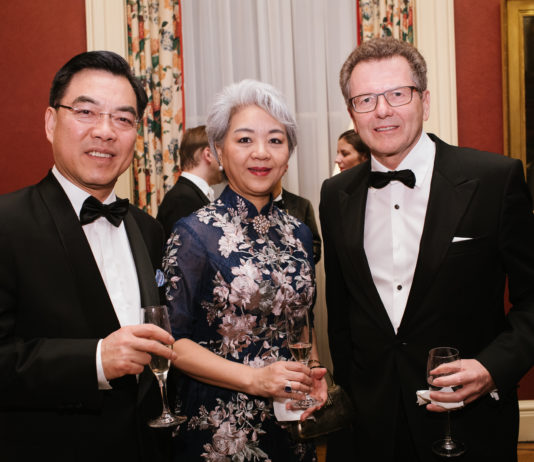 Ambassador Ping Huang, Chinese Consul General to New York, and his wife Mrs.Lilly Zhang, Austrian Ambassador to the United States Wolfgang Waldner,vienna philharmonic,new york gossip gal