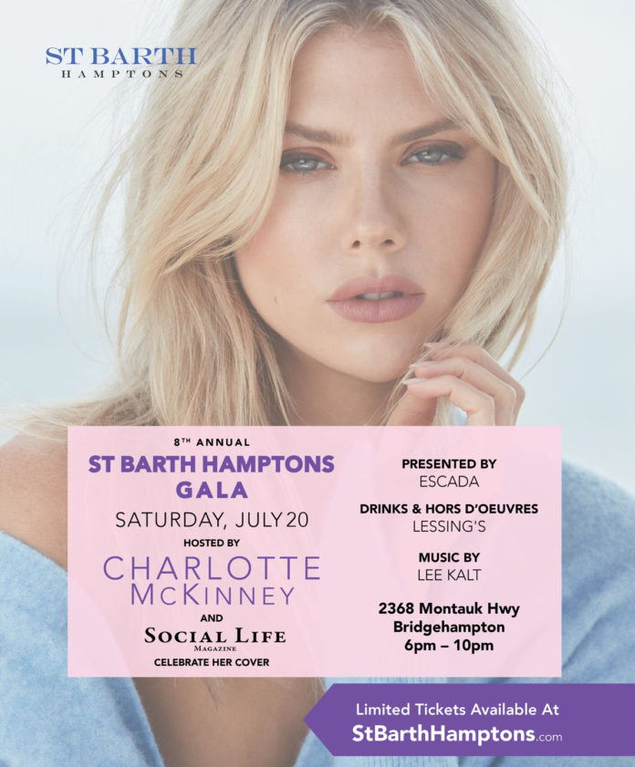 st barth hamptons gala,charlotte mckinney