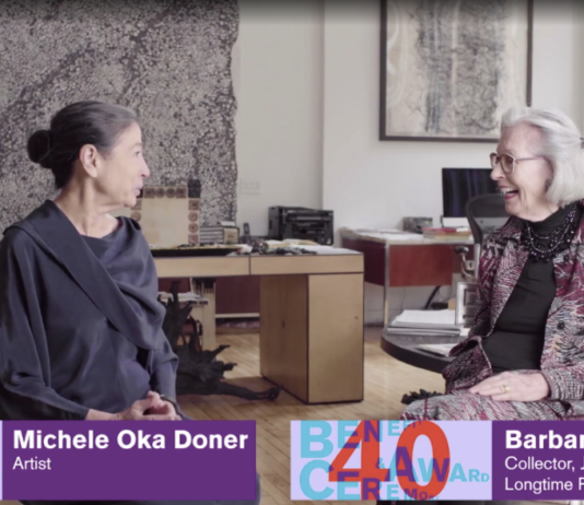 Barbara Tober and Michele Oka Doner in conversation,new york gossip gal