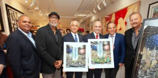 San Panchal, Bernie Williams, Salvatore Carcaterra, Salvatore Cassano, Charles Saffati, Charles Fazzino,new york gossip gal,Artist Charles Fazzino,Unveiling of ‘9/11: A Time of Remembrance