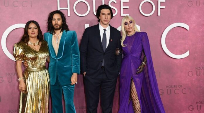 lady gaga,adam driver,jared leto,salma hayek,house of gucci,new york gossip gal,MGM